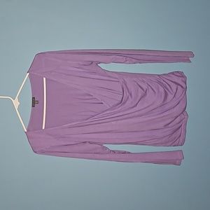 Lilla P purple wrap shirt